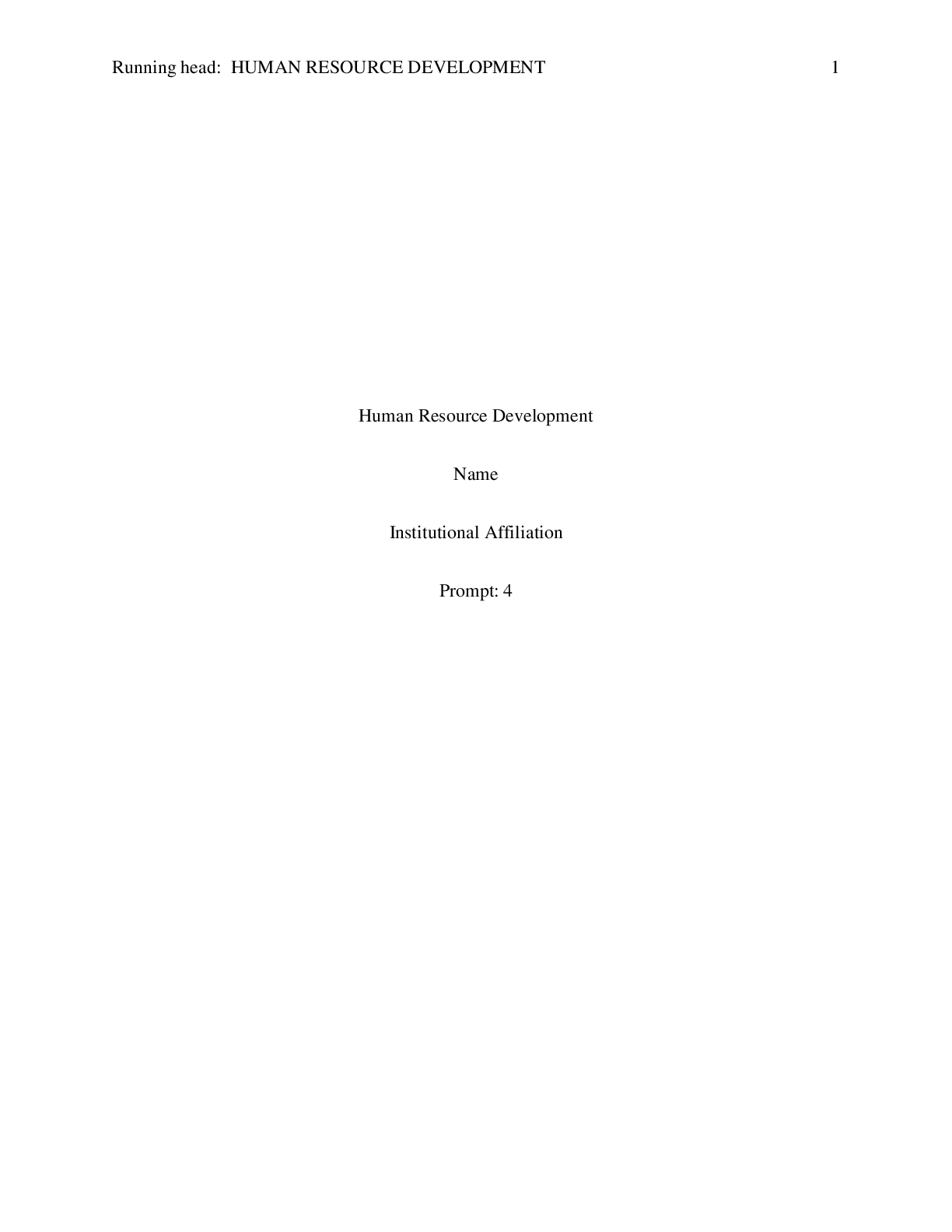 Preview image of Human Resource Development: Performance paradigm document